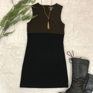 Banana Republic Black & Brown Empire Waist Dress